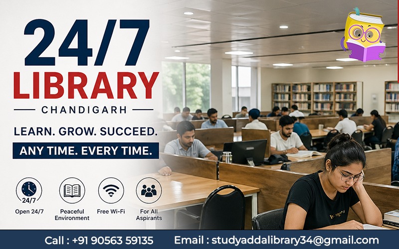 24/7 Library in Chandigarh